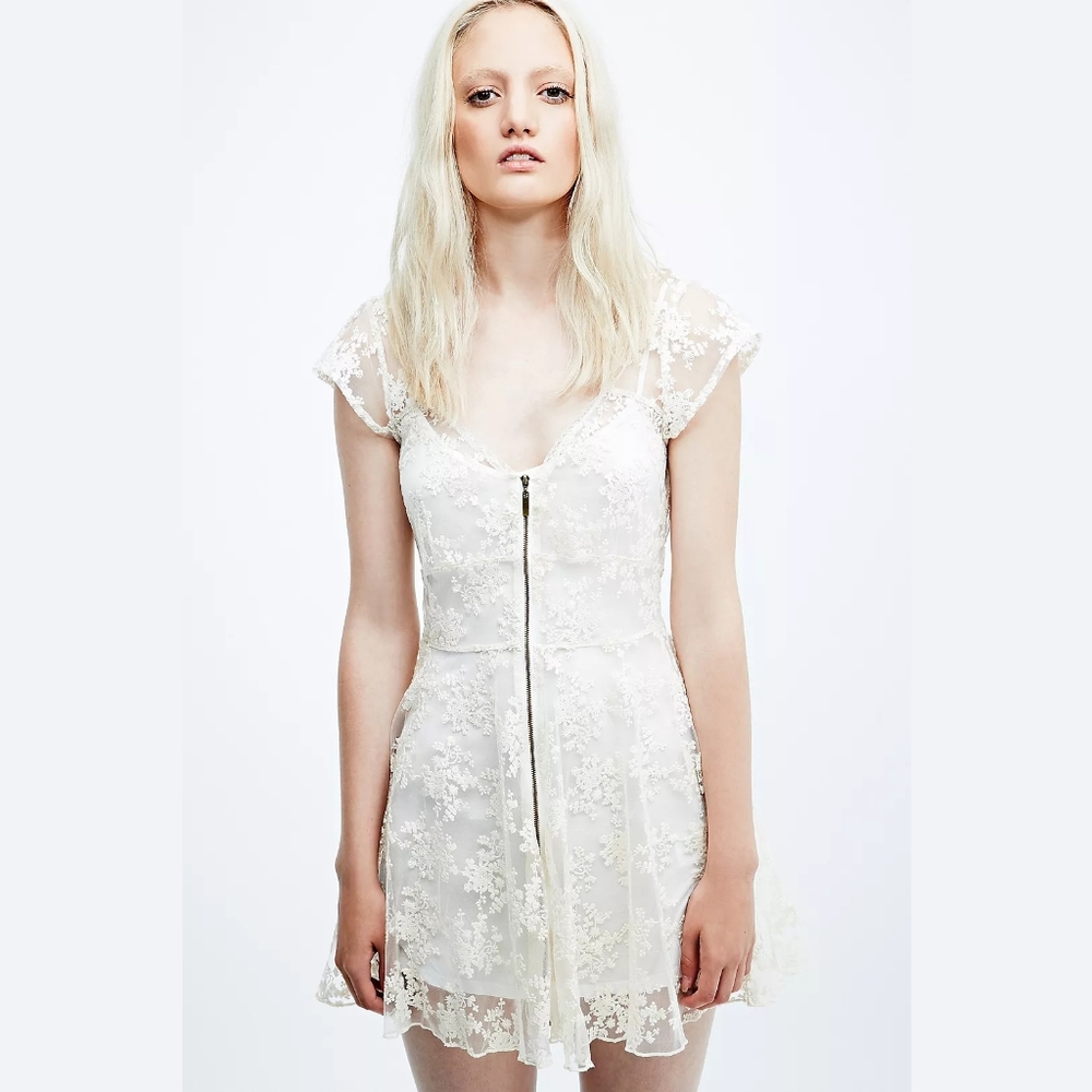 Lace Zip Front Dress